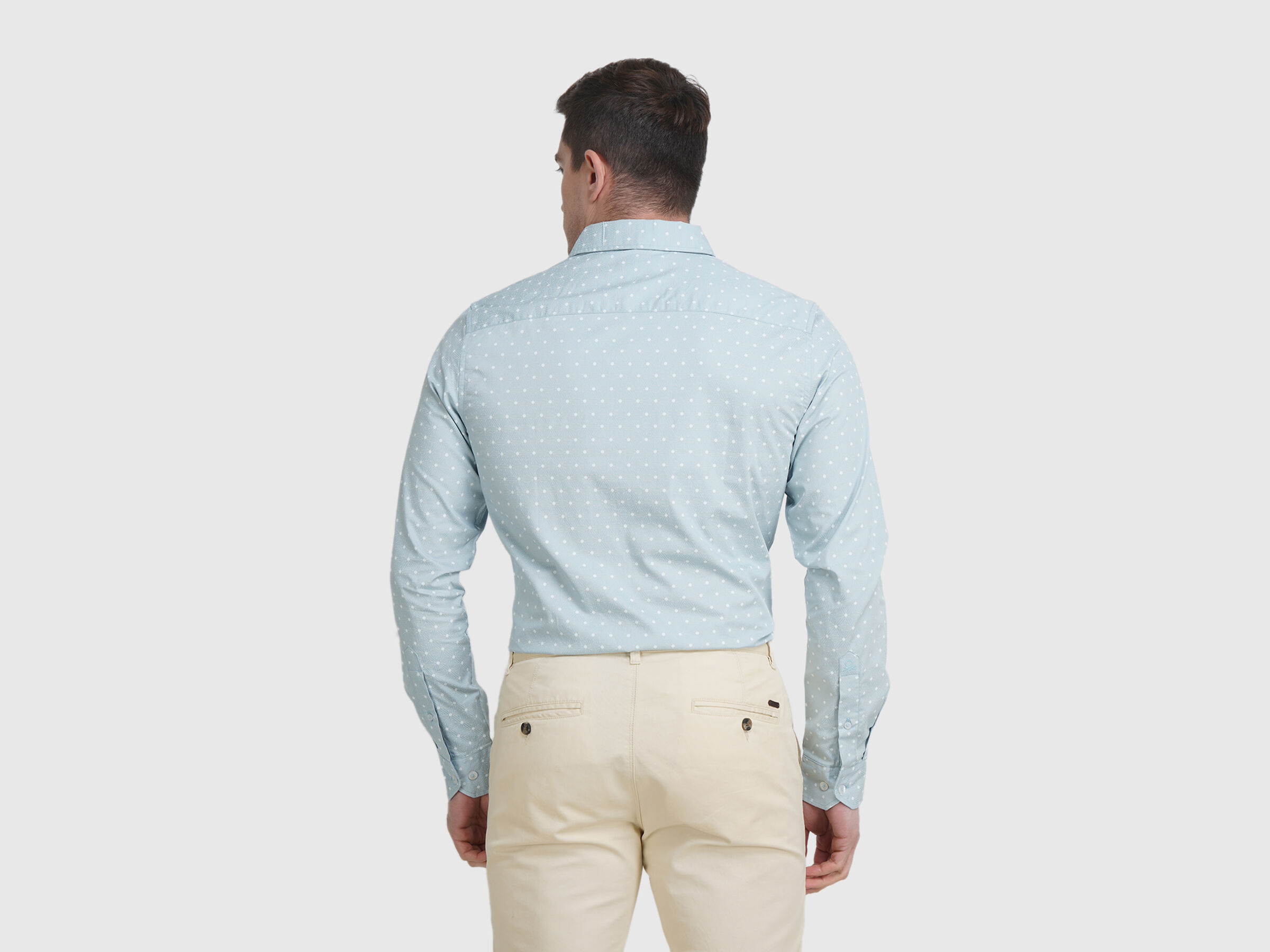 Fill Sleeve Giza Satin Print Shirt image number 3